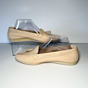 Vintage Sebago Camp Shoes Moccasins Beige Leather 9.5W Ladies 02-558 USA